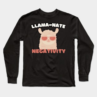 Kawaii Llama Animal Pun Long Sleeve T-Shirt